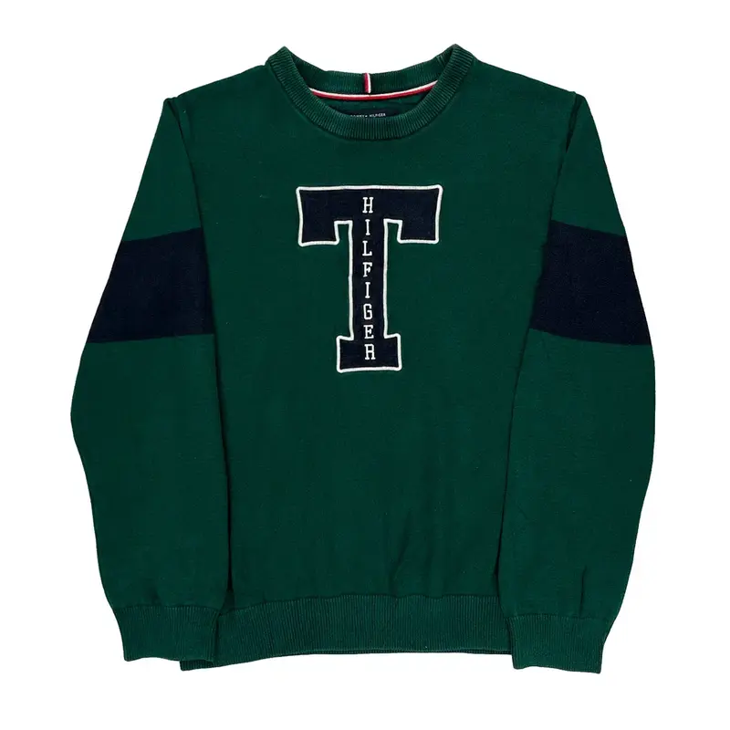 Tommy Hilfiger Jumper - XL Green Cotton