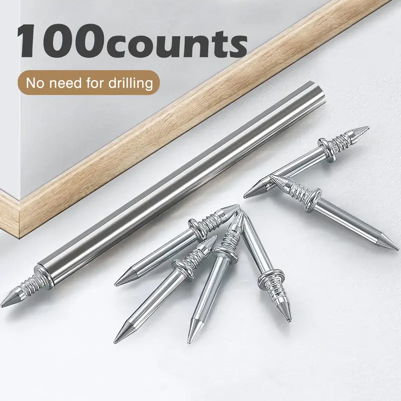 100 pieces of double-headed baseboard nails, seamless and traceless, specially designed for solid wood baseboards, invisible ...