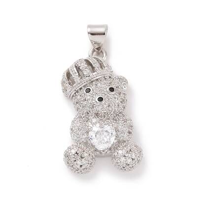 Brass Cubic Zirconia Pendants