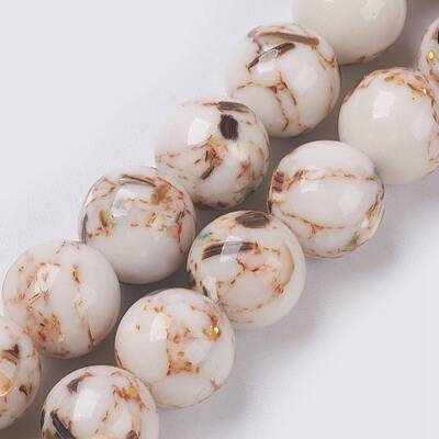 Sea Shell and Synthetic Turquoise Assembled Beads Strands