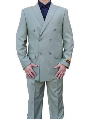 Mens Classic Fit Suit - Pleated Pants - Athletic Executive Cut Suit