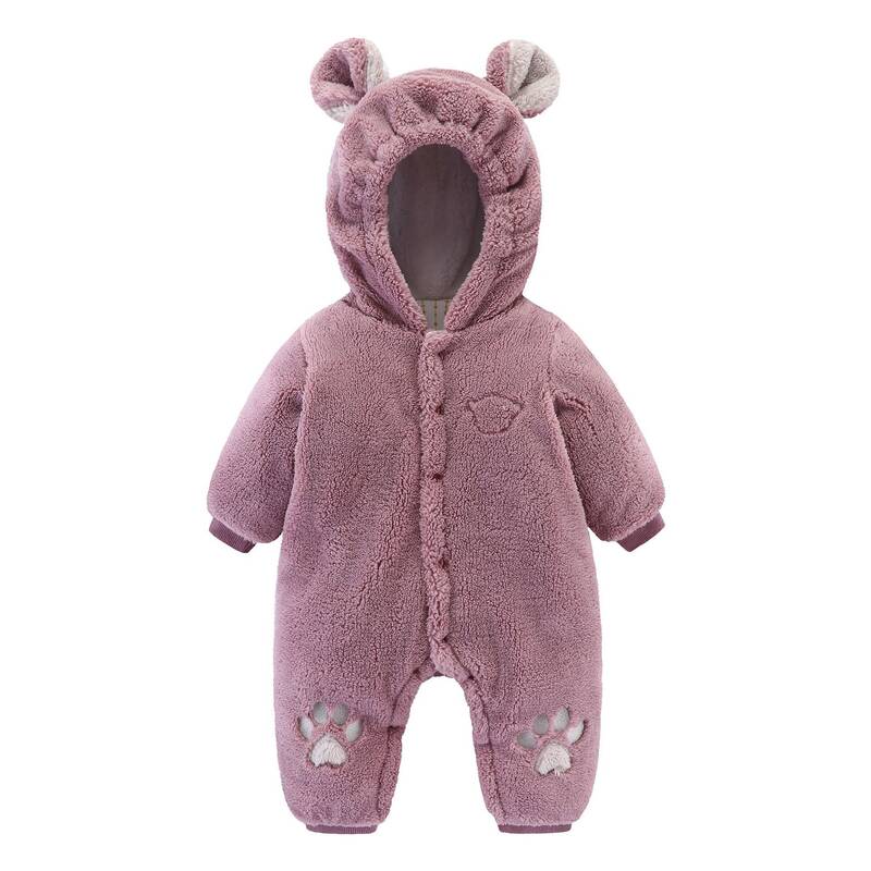 Newborn Baby Onesies Baby Clothes Romper Baby Quilted | Color: Purple | Child size: 66cm