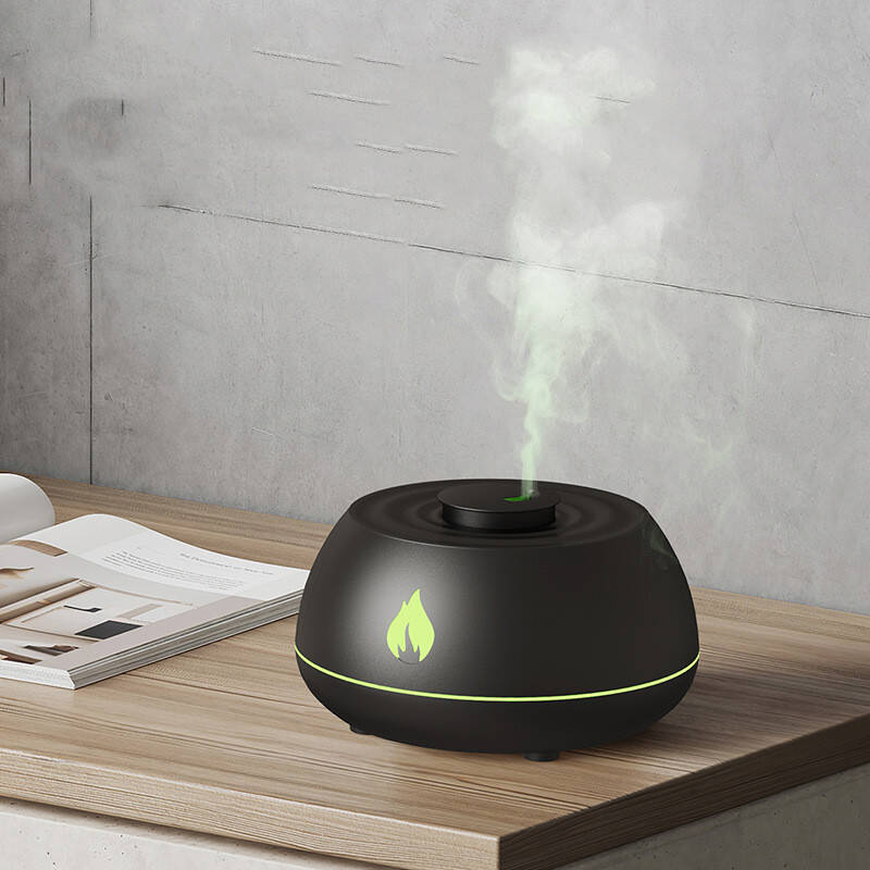 Flame Humidifier Aromatherapy Diffuser 7 Colors Light Home Air Purifier 130ML USB Room Fragrance Essential Oil Diffuser