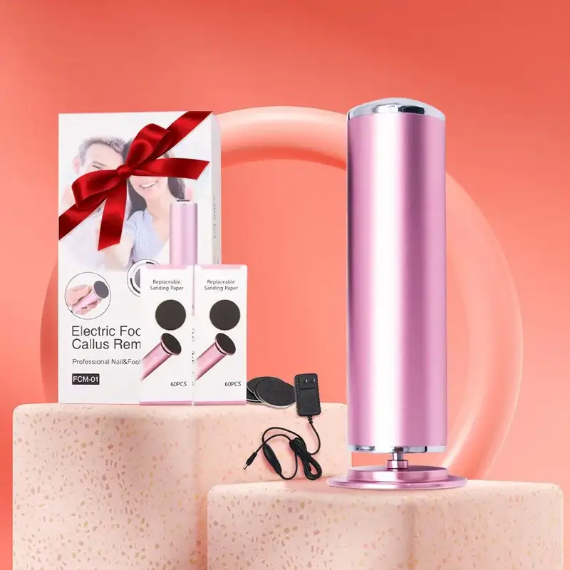 Electric Foot File, 1 Box Electric Foot Callus Remover & 120pcs Sandpaper, Professional Pedicure Tool for Home & Salon Use, N...