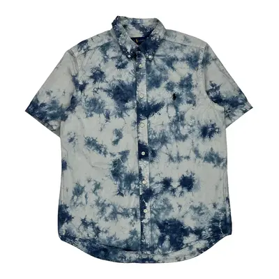 Age 13-14 Ralph Lauren Tie-Dye Short Sleeve Shirt - XL Blue Cotton