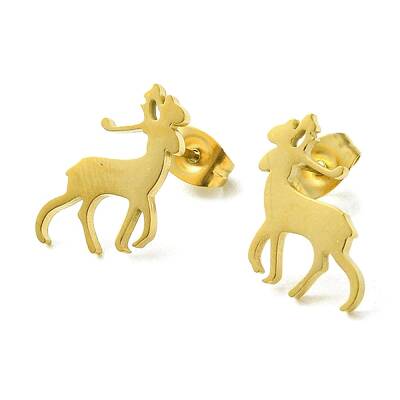 Cute Little Animal Theme 304 Stainless Steel Stud Earrings