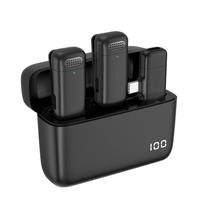 Wireless Microphone for Lavalier, USB Rechargeable Microphone with Charging Case, Noise Cancellation Plug-play Wireless Mic f...