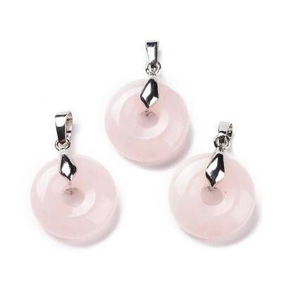 Natural Rose Quartz Pendants