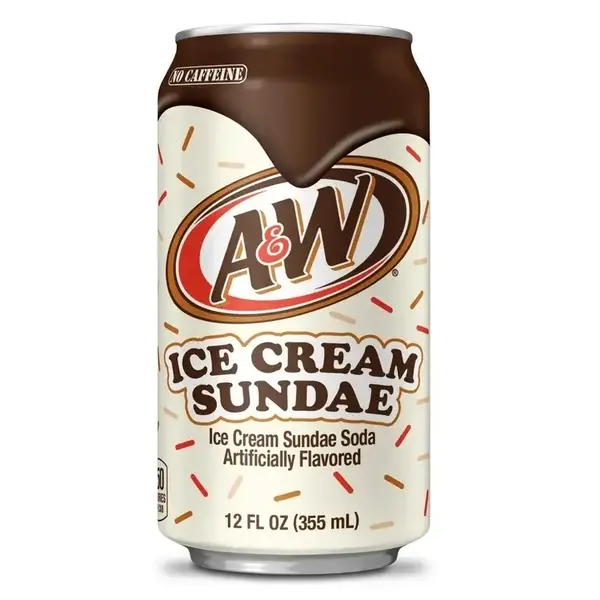 2-A&W Ice Cream Sundae Flavored Soda Limited Time (2 cans) 12oz