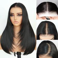 Ua Hair Glueless Synthetic layered cut 9x7 Lace Front Wig Wear And Go Pre Plucked Pre Cut Straight Wig Vivid Self Growing Cle...