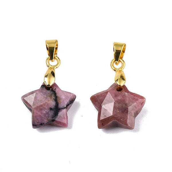 Natural Rhodonite Charms