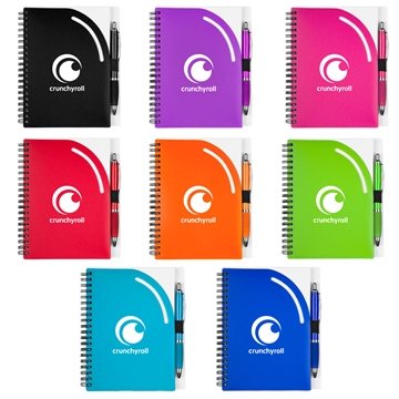 75 Custom Curvy Top Notebook Set - 70 Sheet & Storage Pocket