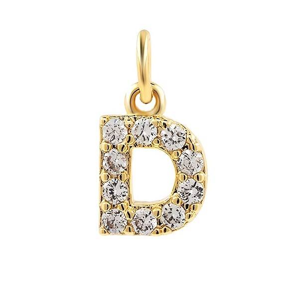 Brass Cubic Zirconia Pendants with Jump Rings