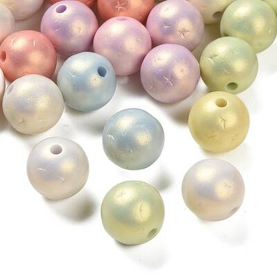 UV Plating & Spray Painted Opaque Acrylic Beads
