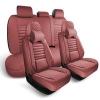 GeeYan Car Seat Covers Universal Nappa Leather Seat Covers with Car Headrest Pillow for Most Vehicles SUV Pick-up Truck, Full...
