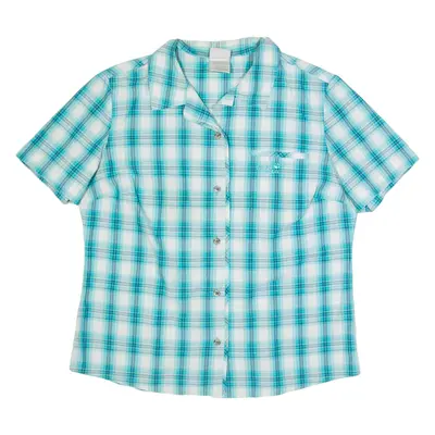JACK WOLFSKIN Womens Printed Shirt Blue Collared Check UK 16