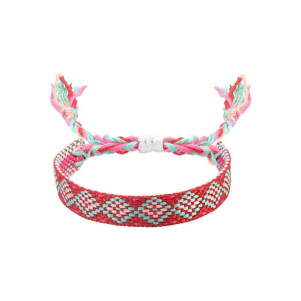 Rhombus Polyester Braided Cord Bracelet
