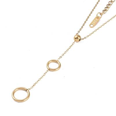 Ion Plating(IP) 304 Stainless Steel Cable Chain Necklaces