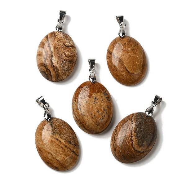 Natural Picture Jasper Pendants