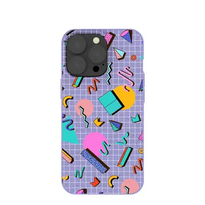 Lavender Retro Grid iPhone 13 Pro Case