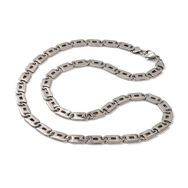 201 Stainless Steel Oval Mariner Link Chain Necklace