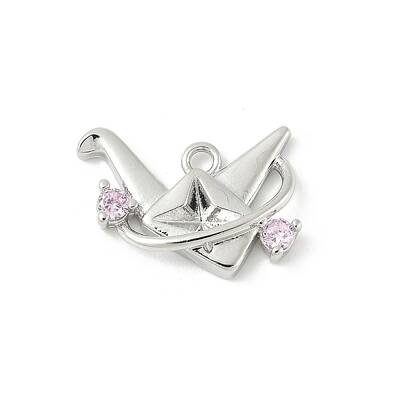 Brass Micro Pave Cubic Zirconia Pendants