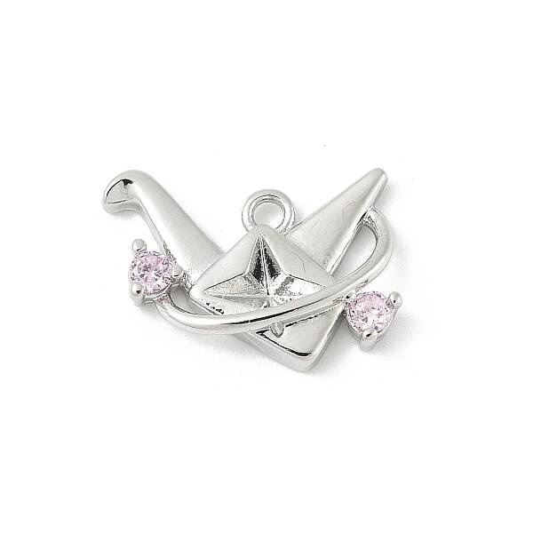 Brass Micro Pave Cubic Zirconia Pendants
