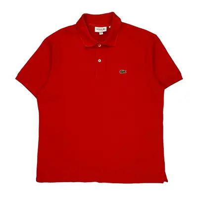 Lacoste Polo Shirt - Large Red Cotton