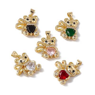Brass with Cubic Zirconia Pendants