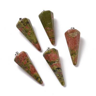 Natural Unakite Pendants