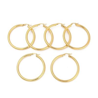 304 Stainless Steel Hoop Earrings