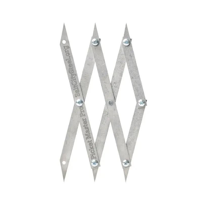 Picket Master Pro 3 Point Center Finder - American-Made Laser-Cut Stainless Steel Tool with Protective Case & Sticker Include...