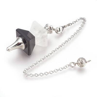 Natural Dyed & Heated Black Agate Dowsing Pendulums