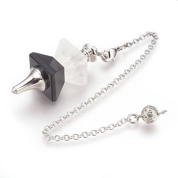 Natural Dyed & Heated Black Agate Dowsing Pendulums