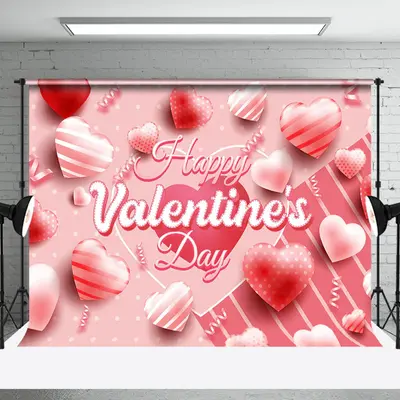 Aperturee Pink Romantic Love Hearts Valentines Day Backdrop | Diy Valentine Photo Backdrop | Valentine Photo Backdrop | Happy...