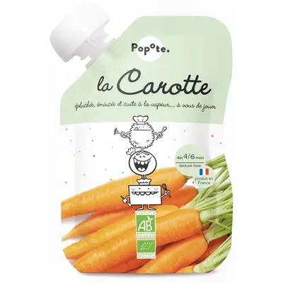 Popote La Carotte - From 4/6 months - ORGANIC 120g