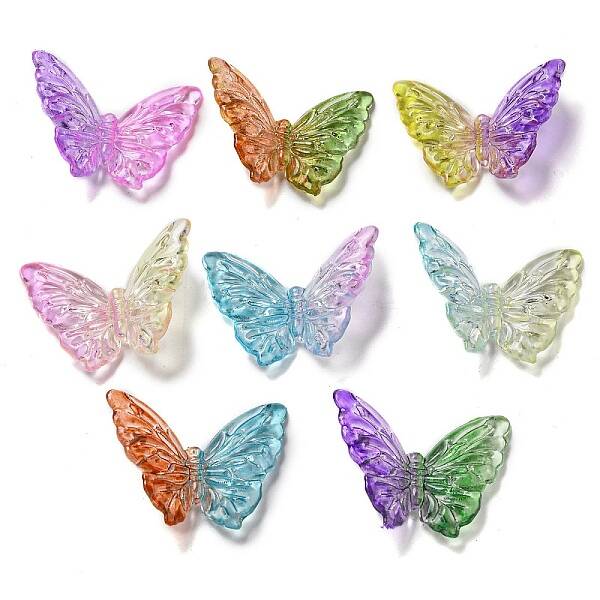 Two Tone Transparent Acrylic Beads