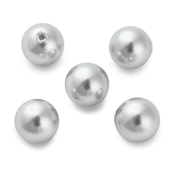 Baking Painted Pearlized Glass Pearl Round Beads