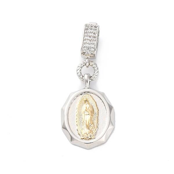 Brass Micro Pave Cubic Zirconia Pendants