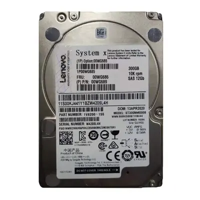 00WG689 IBM 300GB 12Gb/s SAS 10000 2.5-Inch Hard Drive