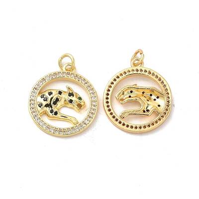 Brass Micro Pave Cubic Zirconia Pendants