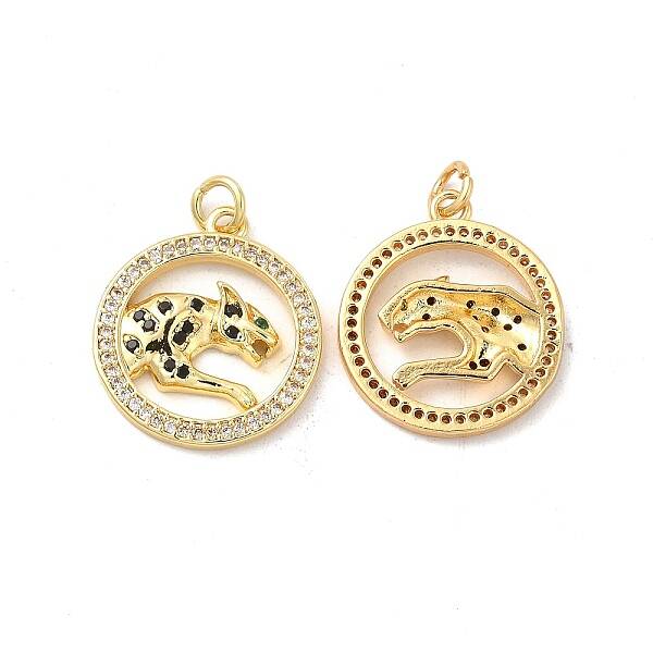 Brass Micro Pave Cubic Zirconia Pendants