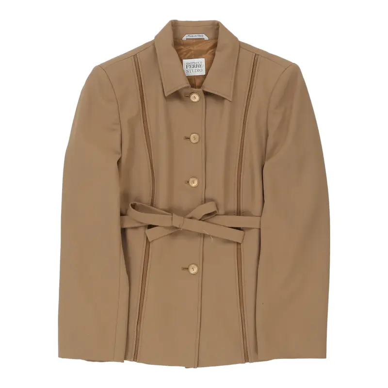 Studio Gianfranco Ferre Blazer - Medium Beige Wool Blend | Size: medium