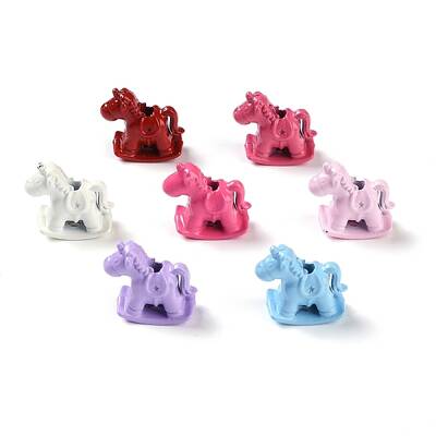 Column Rack Plating Spray Painted Alloy Beads for Jewelry Making