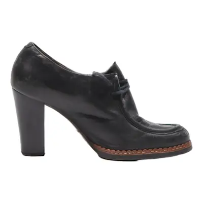 AREZZO Derby Shoes Black Leather Womens UK 3