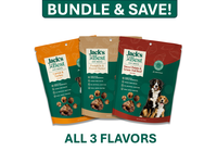 All 3 Flavors Dog Treat Bundle - Jack's Best - Includes Peanut Butter & Pumpkin, Beef & Sweet Potato, and Turkey & Carrot - M...