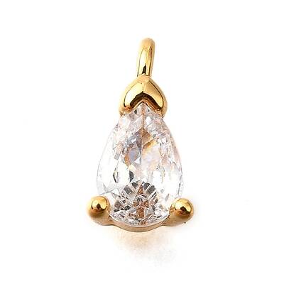 Brass Micro Pave Cubic Zirconia Pendants