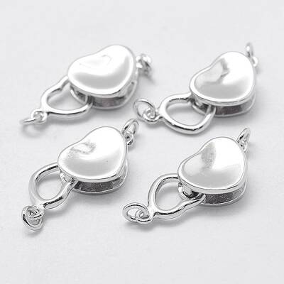 Anti-Tarnish Rhodium Plated 925 Sterling Silver Box Clasps