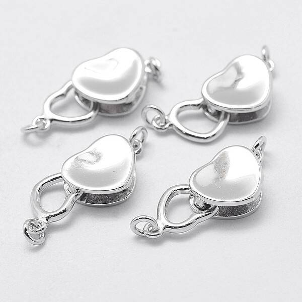 Anti-Tarnish Rhodium Plated 925 Sterling Silver Box Clasps