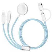 USB C Watch Charger, 3-in-2 Data Cable, Travel Multi Data Cable for iWatch Ultra SE 1/2, iPhone 15/14/13 Galaxy Android Andr...
